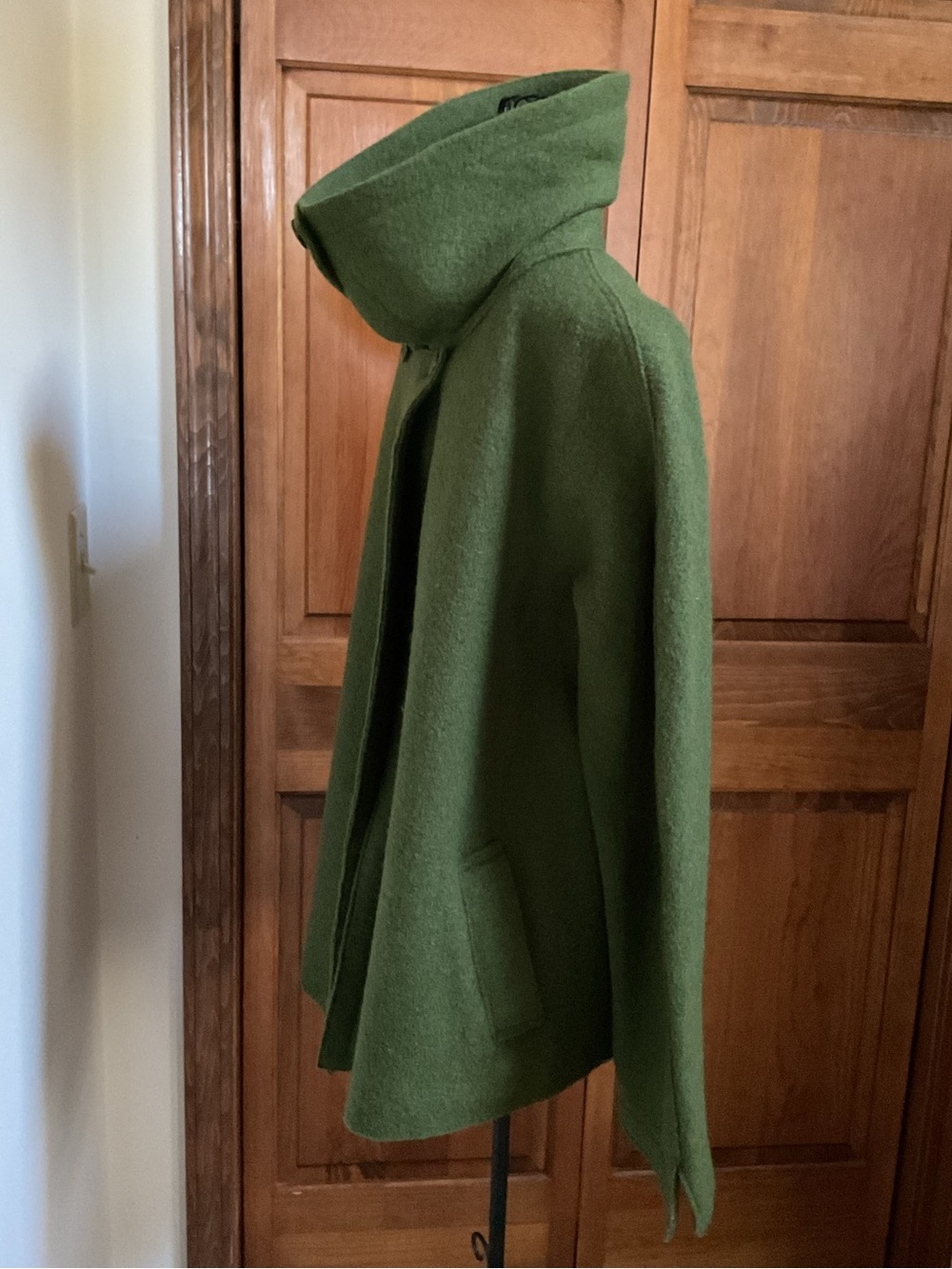 Hilary Radley boiled wool jacket, XL, deep forest green